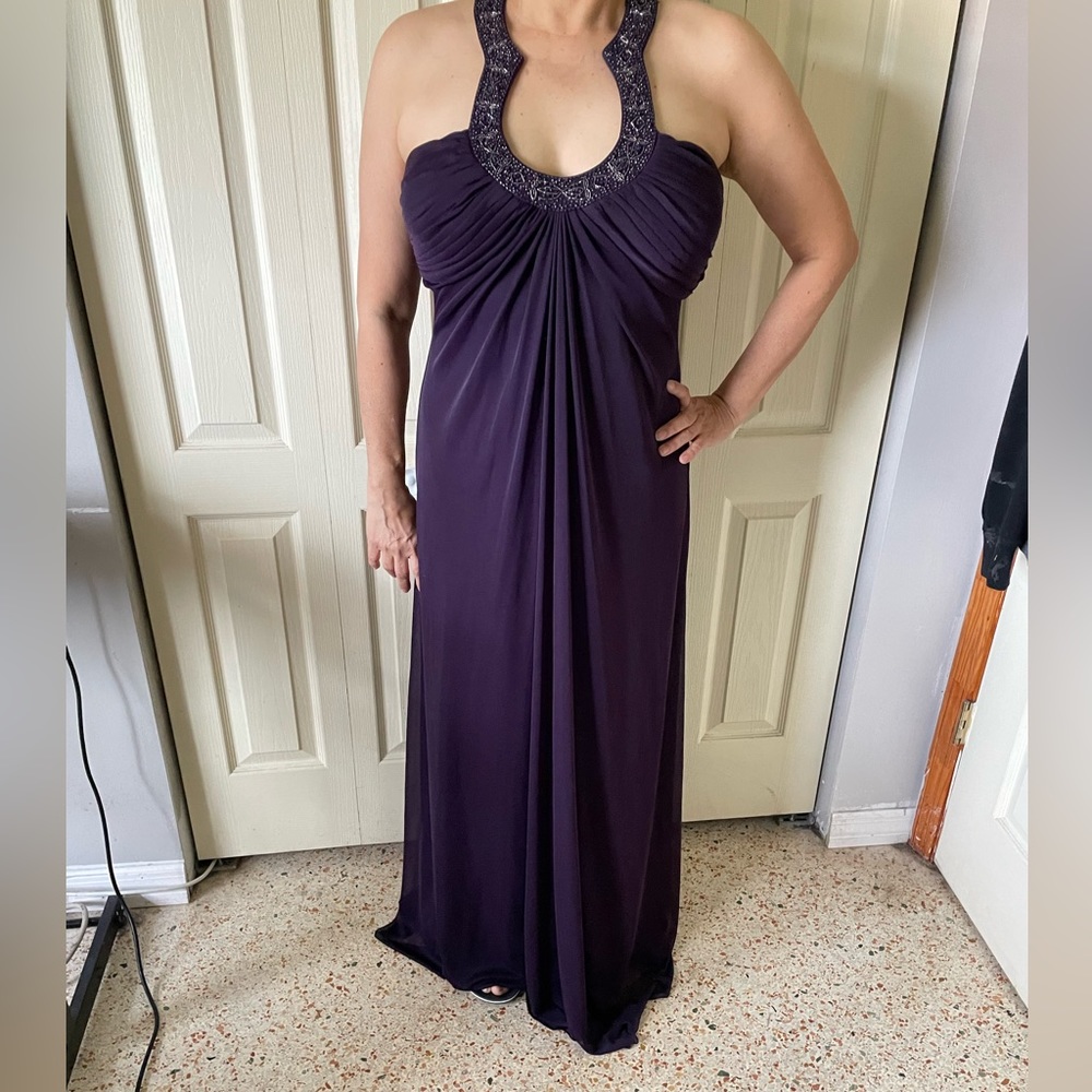 Xscape dress size 12 purple